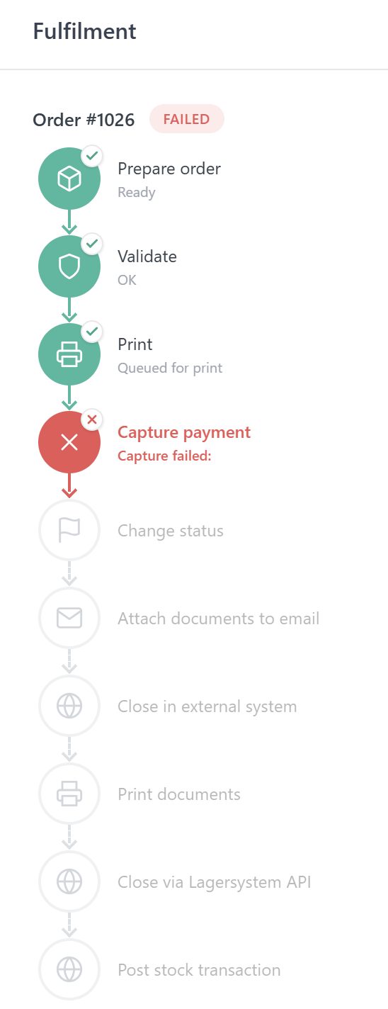 Handling stopped with an error